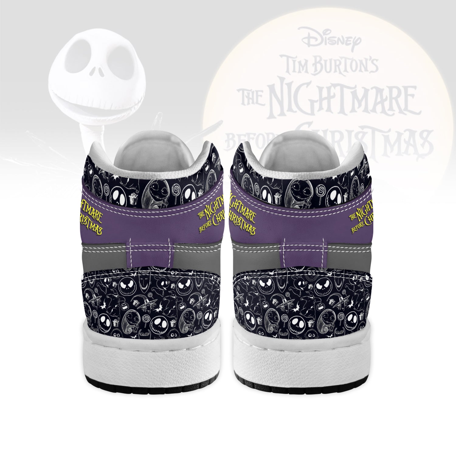 Ideafootwear The Nightmare Before Christmas x Halloween AJ1 High Sneakers Shoes For Men And Women