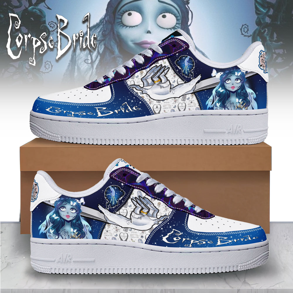 Ideafootwear Corpse Bride x Halloween Air Low-Top Sneakers Shoes For Men And Women 1