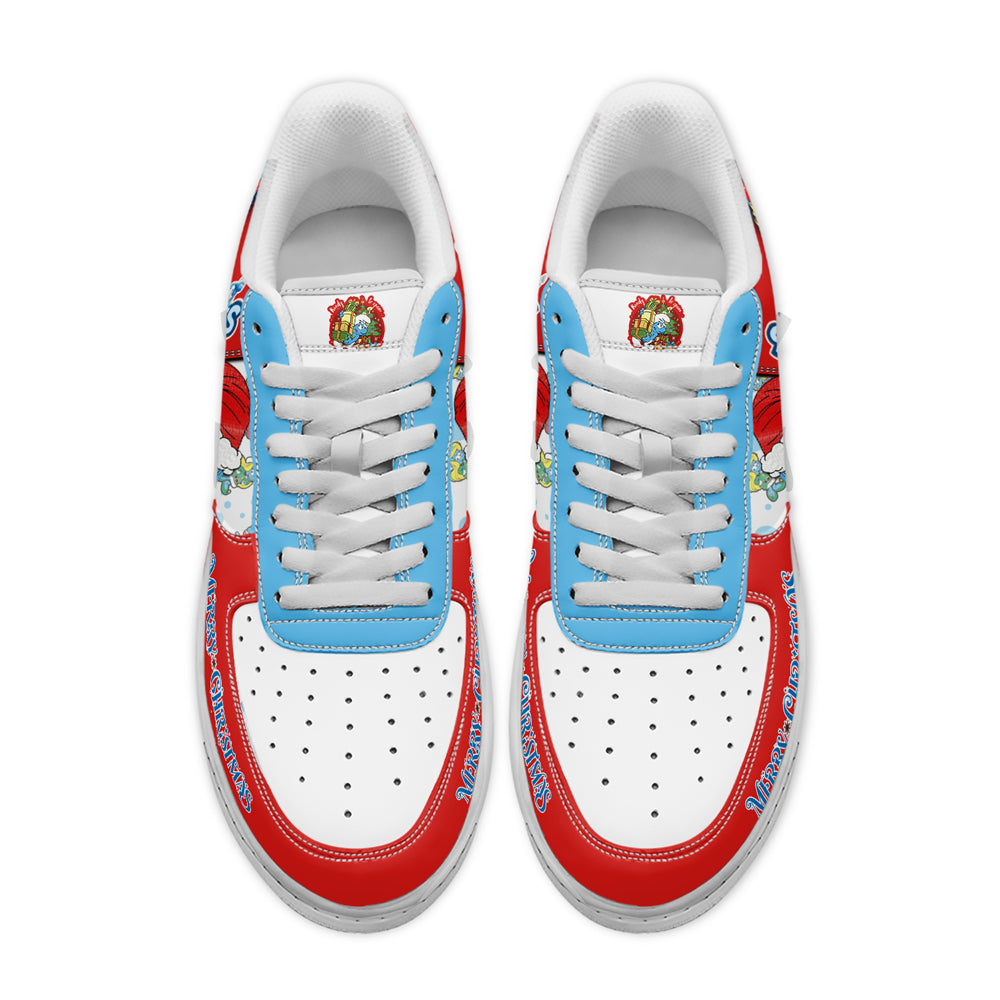 Ideafootwear The Smurfs x Christmas Air Low-Top Sneakers Shoes For Men And Women 2