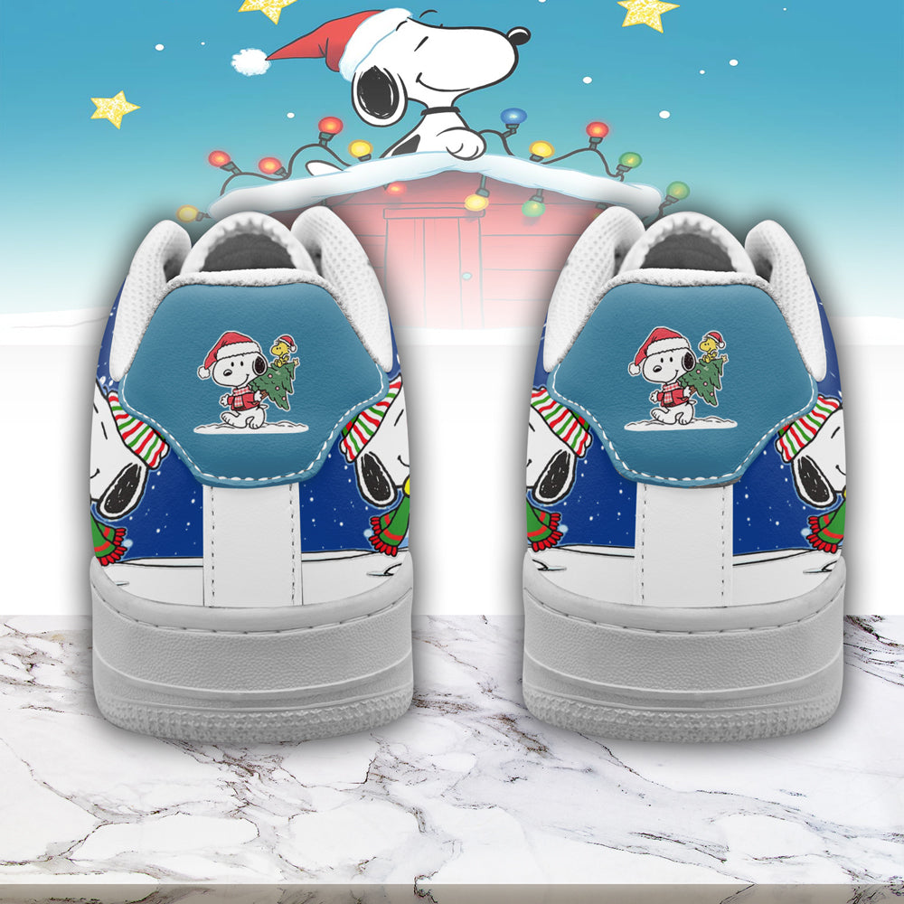 Ideafootwear Snoopy x Christmas Air Low-Top Sneakers Shoes For Men And Women 2