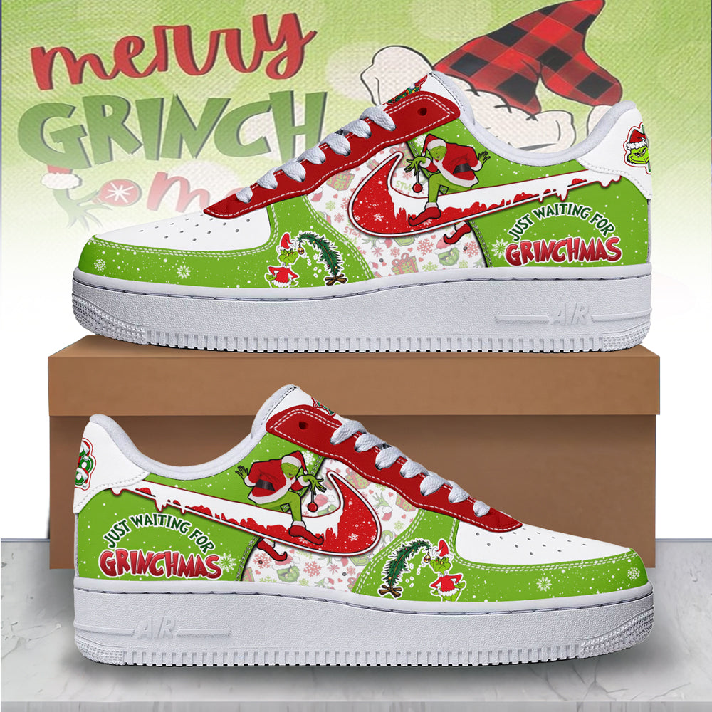 Ideafootwear The Grinch x Christmas Air Low-Top Sneakers Shoes For Men And Women 1