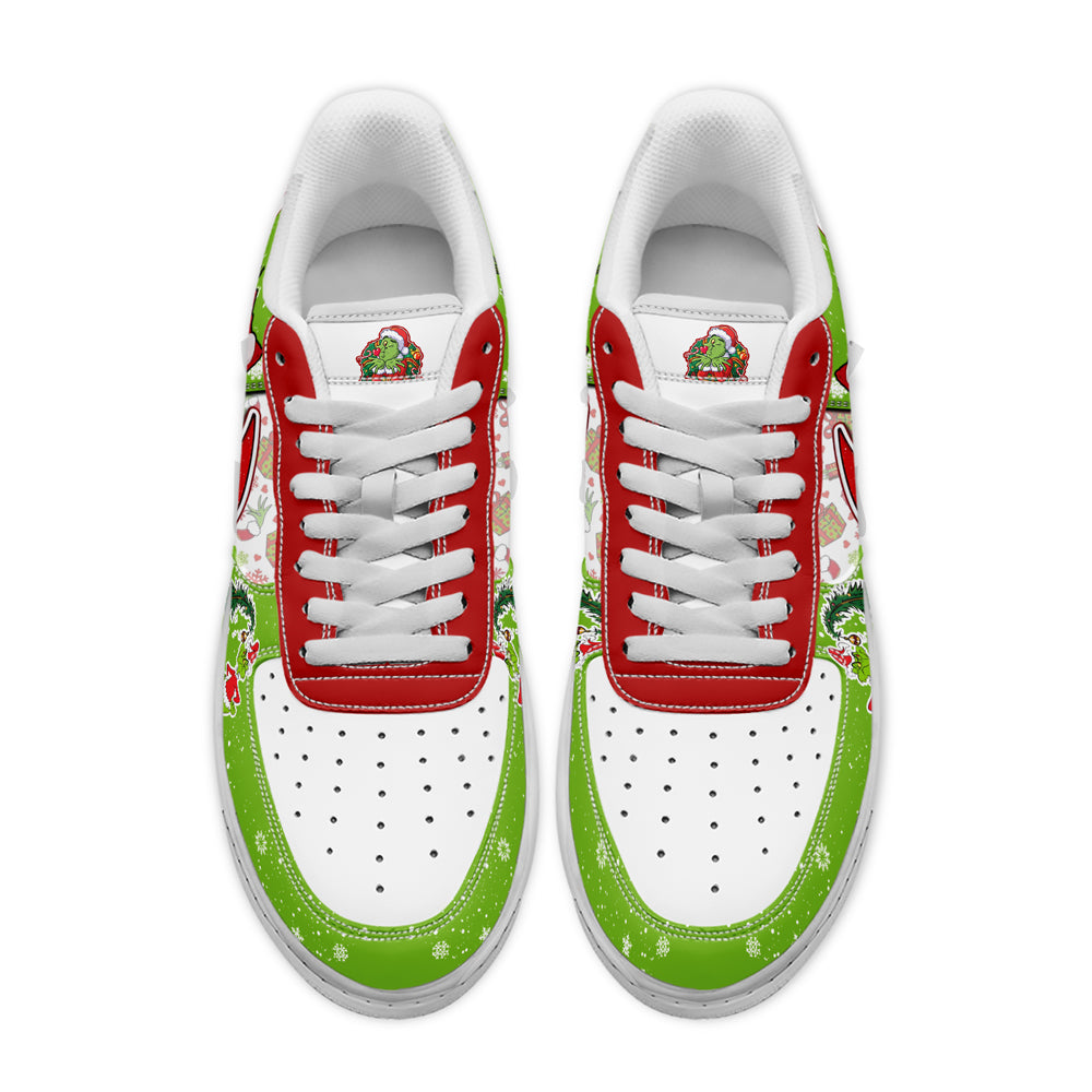 Ideafootwear The Grinch x Christmas Air Low-Top Sneakers Shoes For Men And Women 2