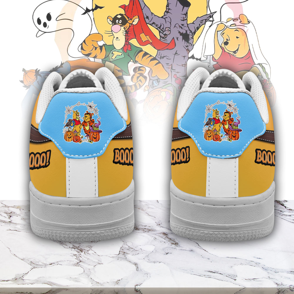 Ideafootwear Winnie the Pooh x Halloween Air Low-Top Sneakers Shoes For Men And Women 2