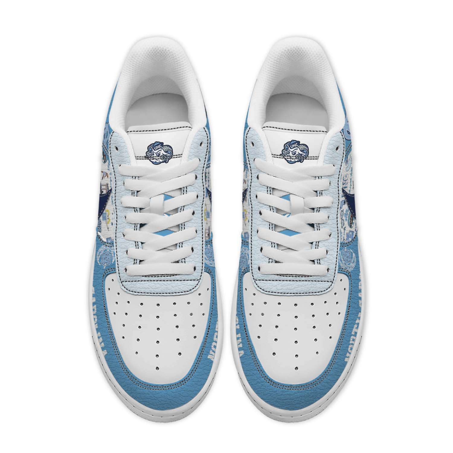 IdeaFootwear North Carolina Tar Heels Air Low-Top Sneakers Shoes For Men And Women