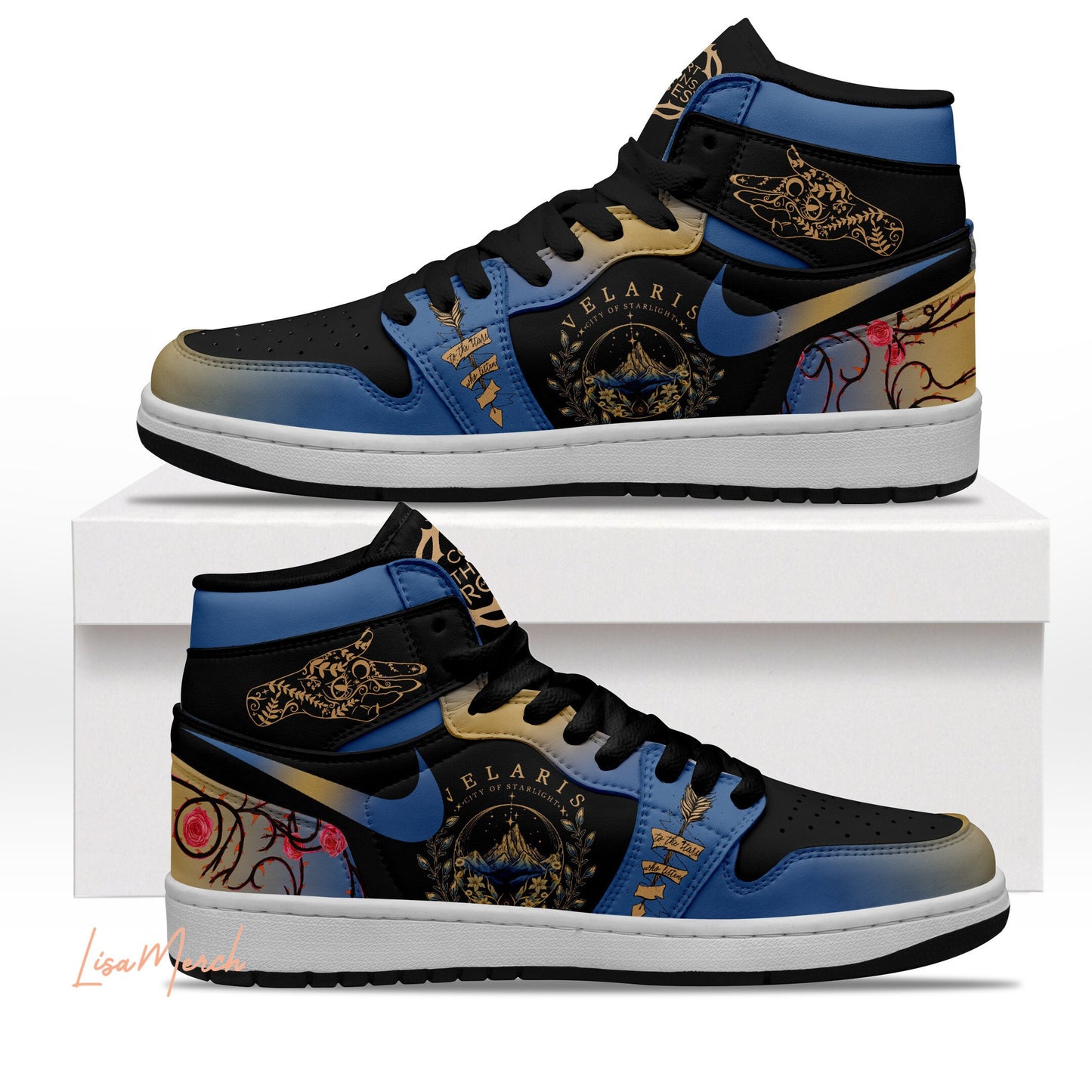 Ideafootwear A Court Of Thorns And Roses AJ1 High Sneakers Shoes For Men And Women 2