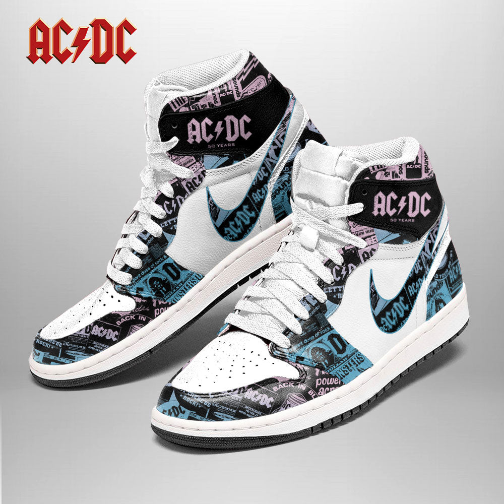 Ideafootwear AC/DC AJ1 High Sneakers Shoes For Men And Women 3