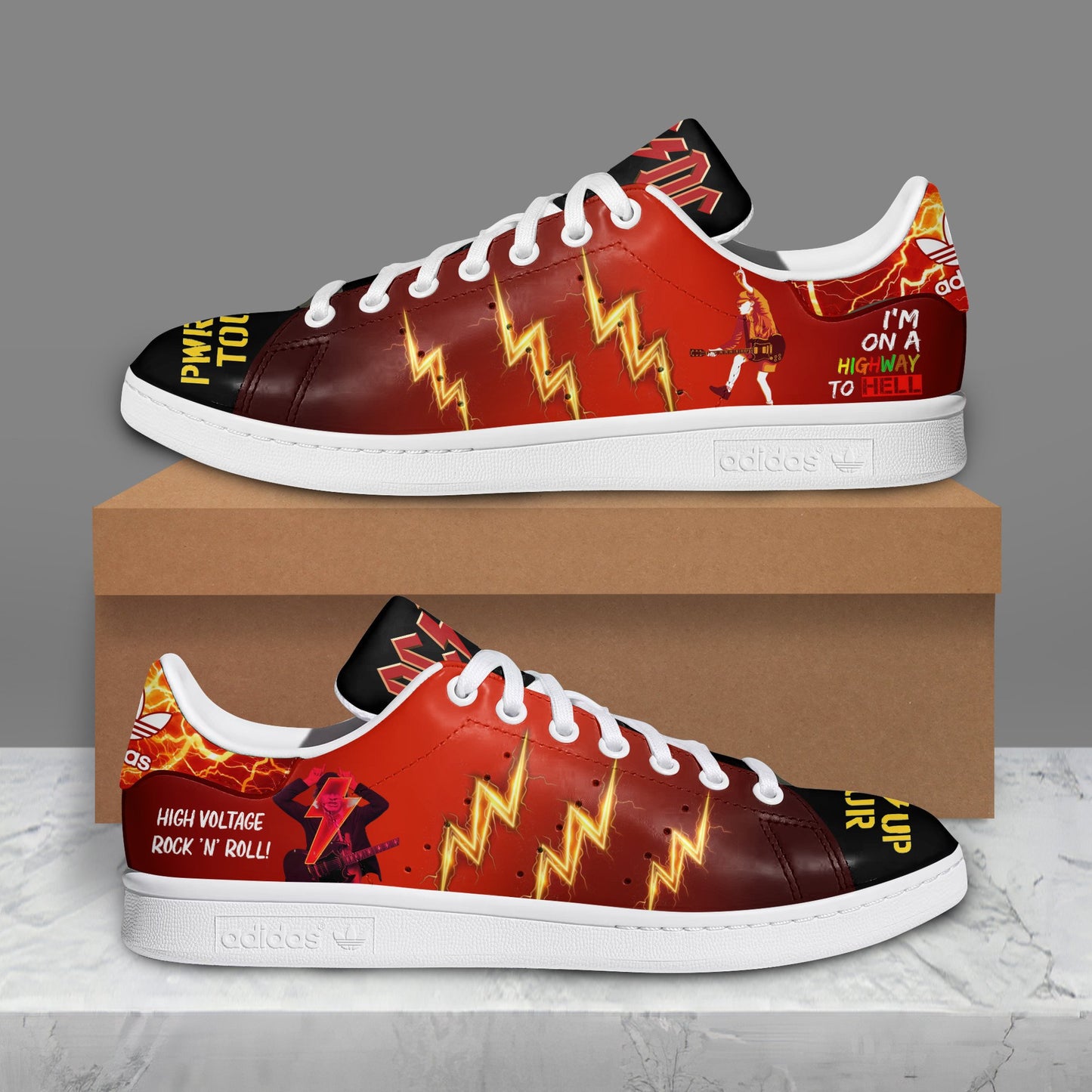 Ideafootwear AC/DC Skate Stan Shoes Sneakes For Men And Women 1