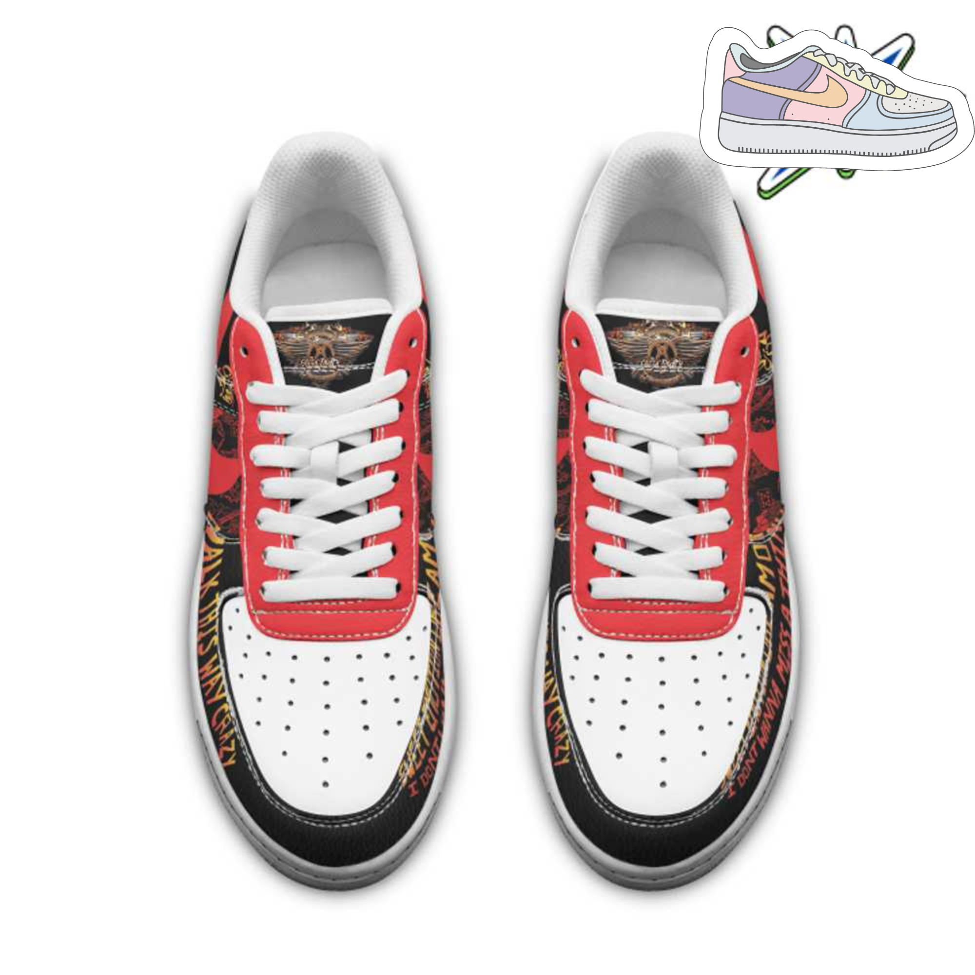 Ideafootwear Aerosmith Air Low-Top Sneakers Shoes For Men And Women 4