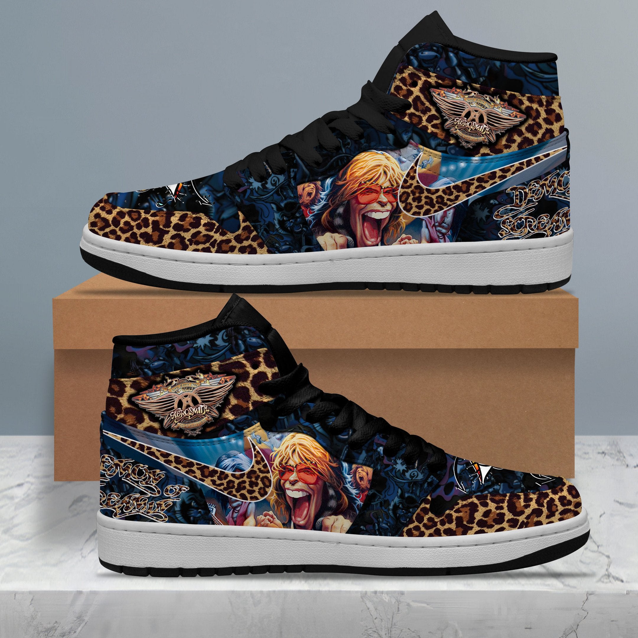 Ideafootwear Aerosmith AJ1 High Sneakers Shoes For Men And Women 5