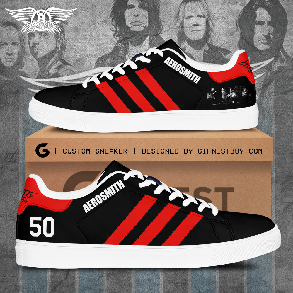Ideafootwear Aerosmith Skate Stan Shoes Sneakes For Men And Women 2
