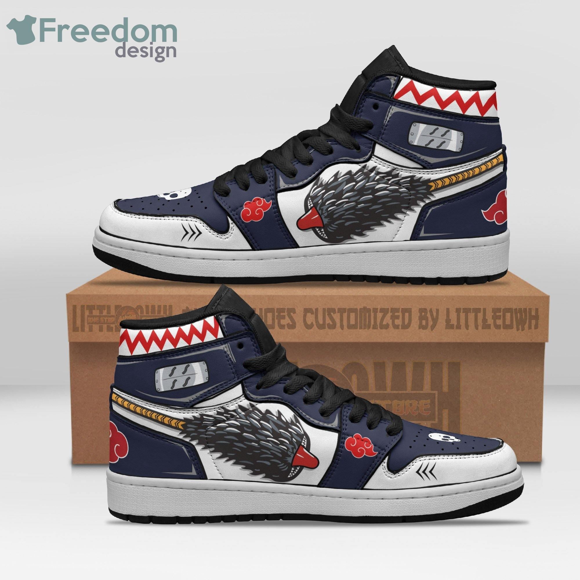Ideafootwear Akatsuki Kisame Samehada AJ1 High Sneakers Shoes For Men And Women 1