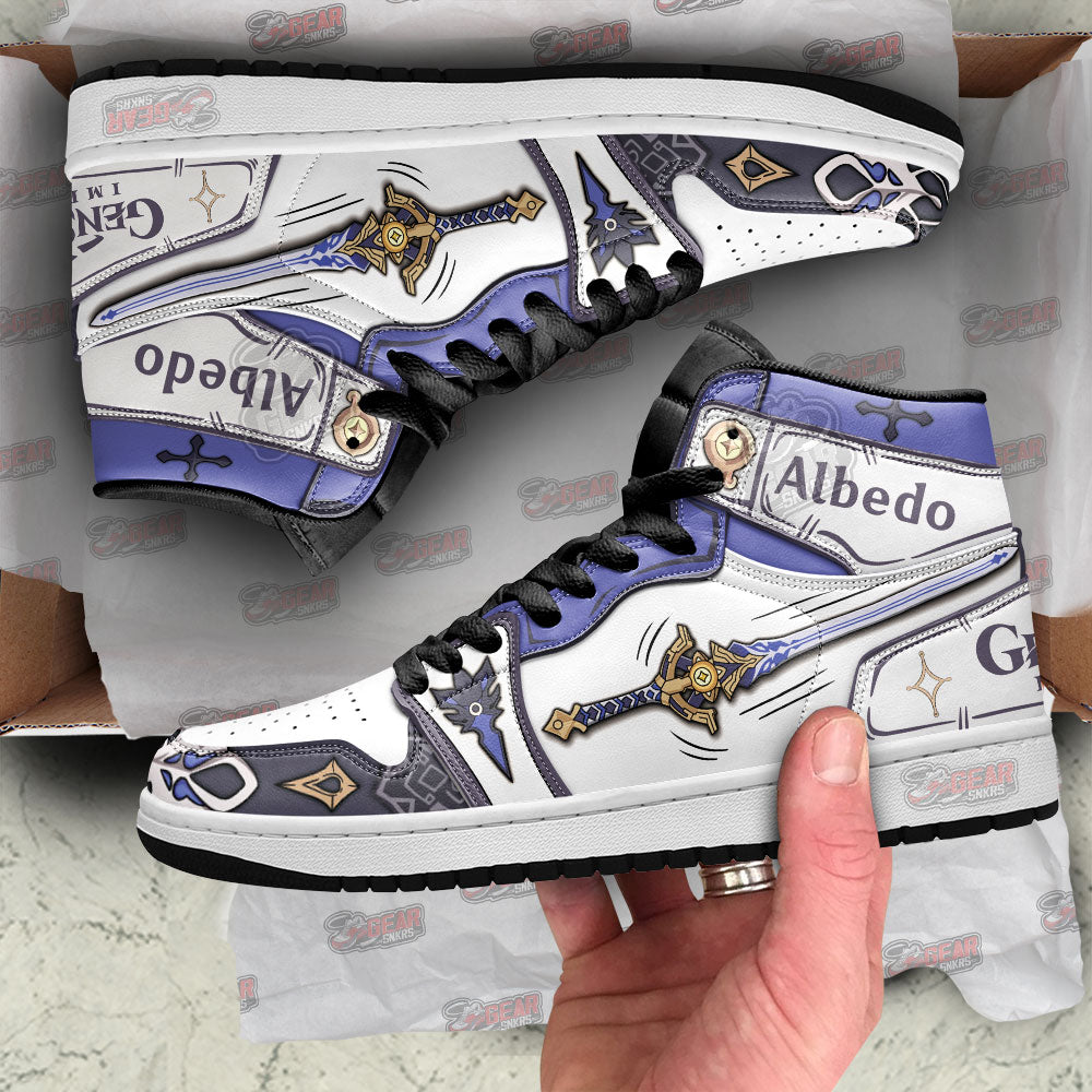 Ideafootwear Albedo Genshin AJ1 High Sneakers Shoes For Men And Women 4