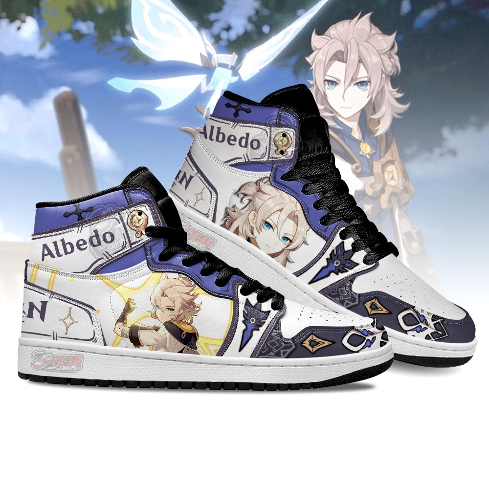 Ideafootwear Albedo Genshin AJ1 High Sneakers Shoes For Men And Women 3