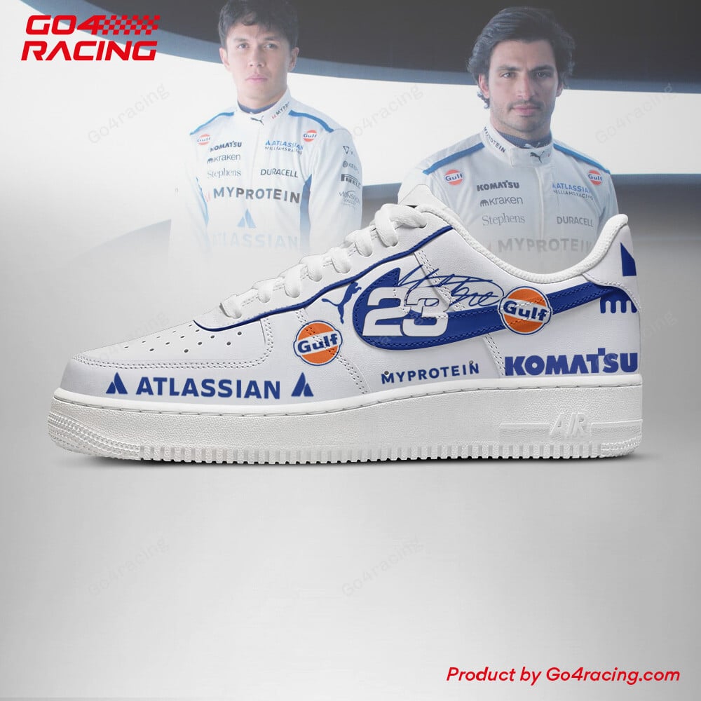 Ideafootwear Alex Albon x los Sainz - Williams Air Low-Top Sneakers Shoes For Men And Women 1
