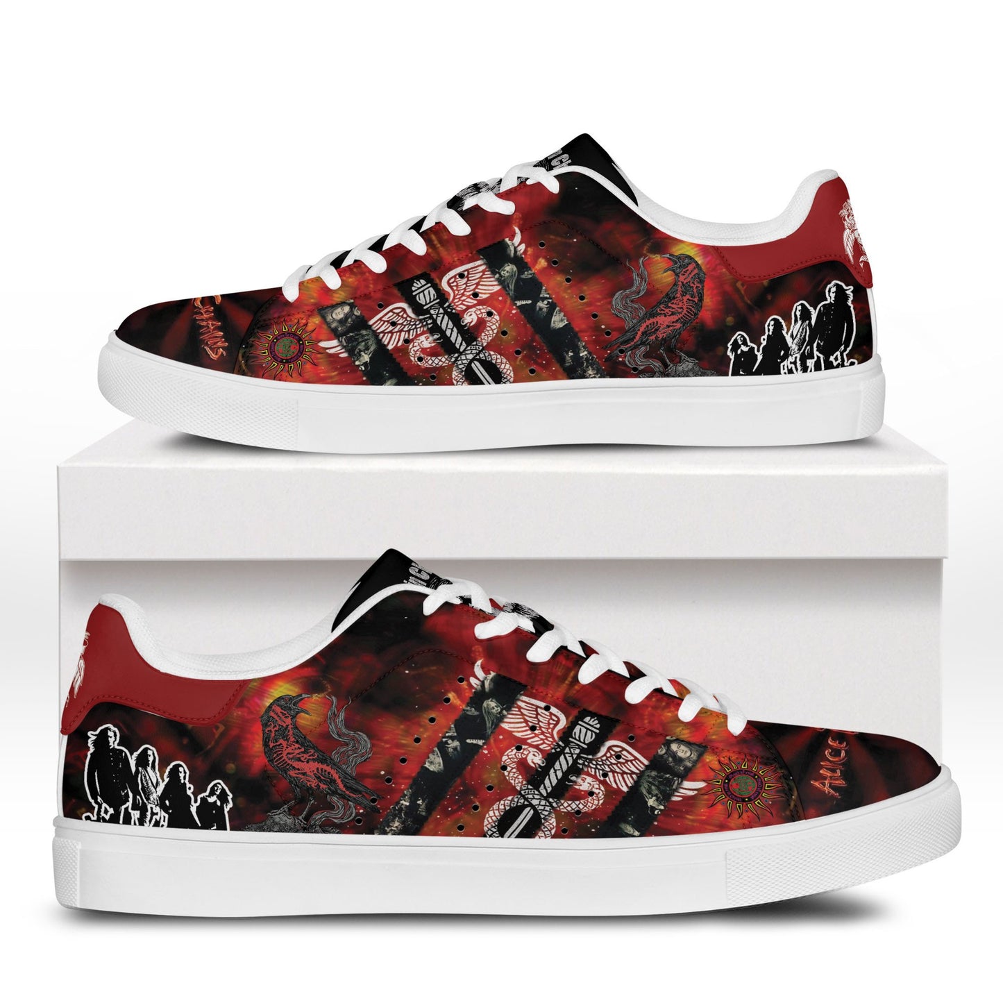 Ideafootwear Alice In Chains Skate Stan Shoes Sneakes For Men And Women 3