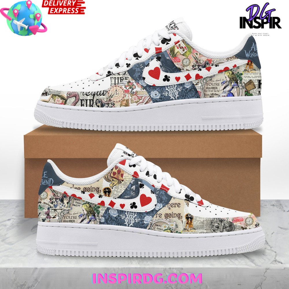 Ideafootwear Alice In Wonderland Air Low-Top Sneakers Shoes For Men And Women 1