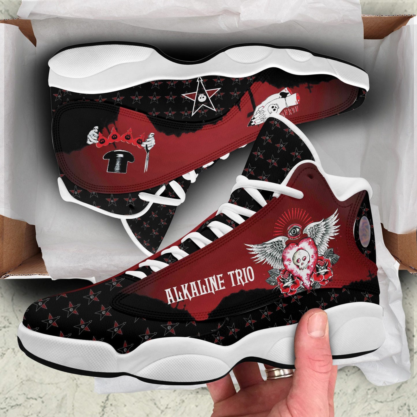 Ideafootwear Alkaline Trio AJ13 Sneakers Shoes For Men And Women 1
