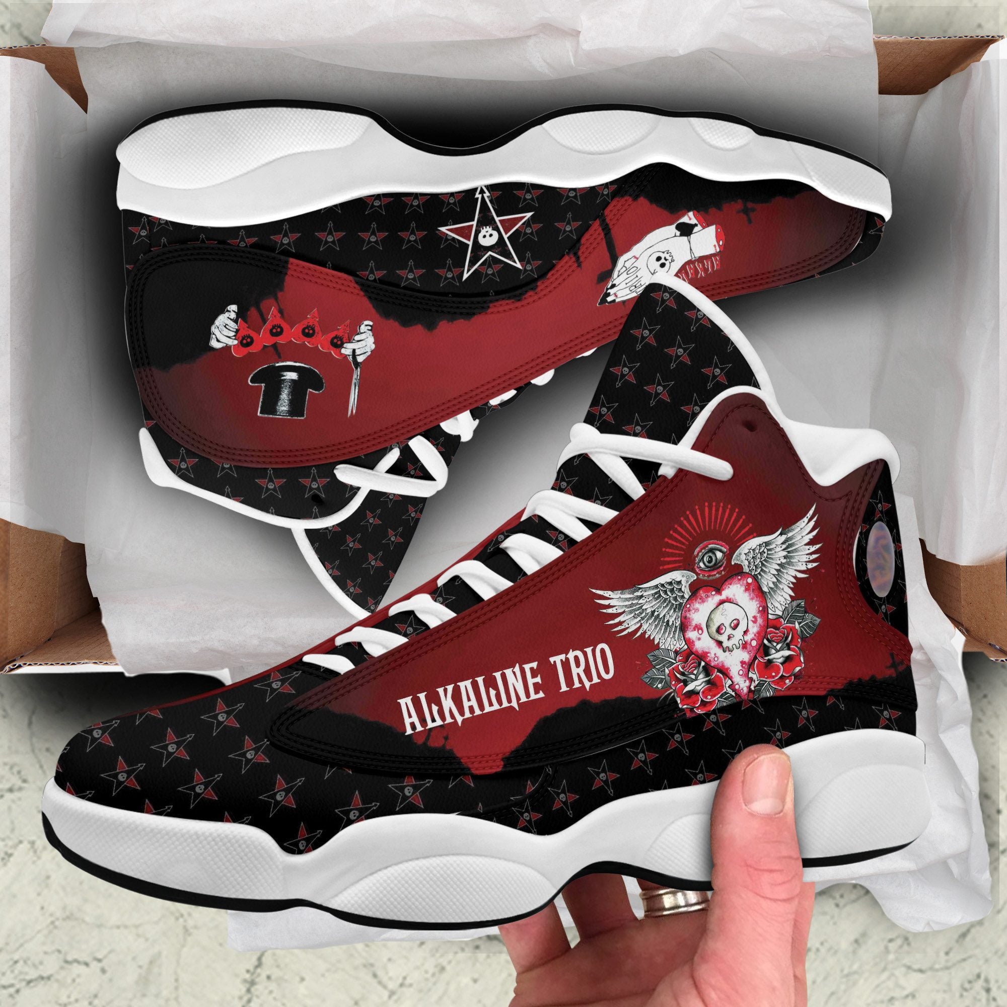 Ideafootwear Alkaline Trio AJ13 Sneakers Shoes For Men And Women 1