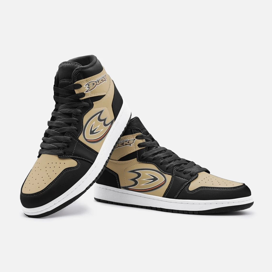 Ideafootwear Anaheim Ducks AJ1 High Sneakers Shoes For Men And Women 6