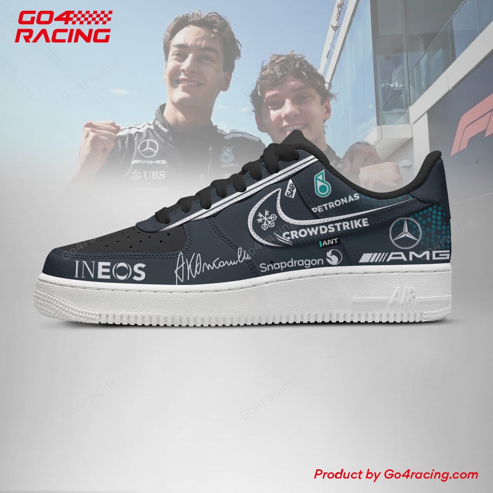 Ideafootwear Andrea Kimi Antonelli x George Russell - Mecedes AMG Air Low-Top Sneakers Shoes For Men And Women 1