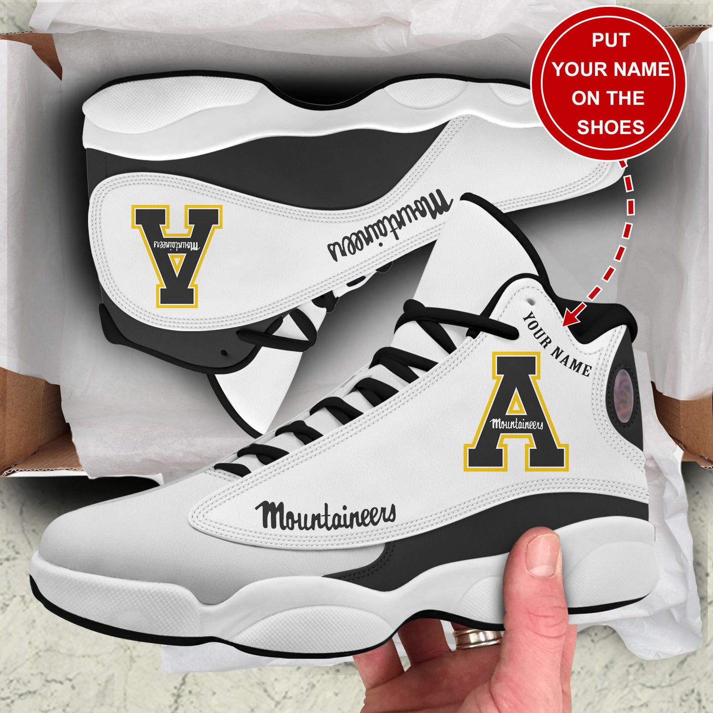 Ideafootwear Appalachian State Mountaineers AJ13 Sneakers Shoes For Men And Women 2
