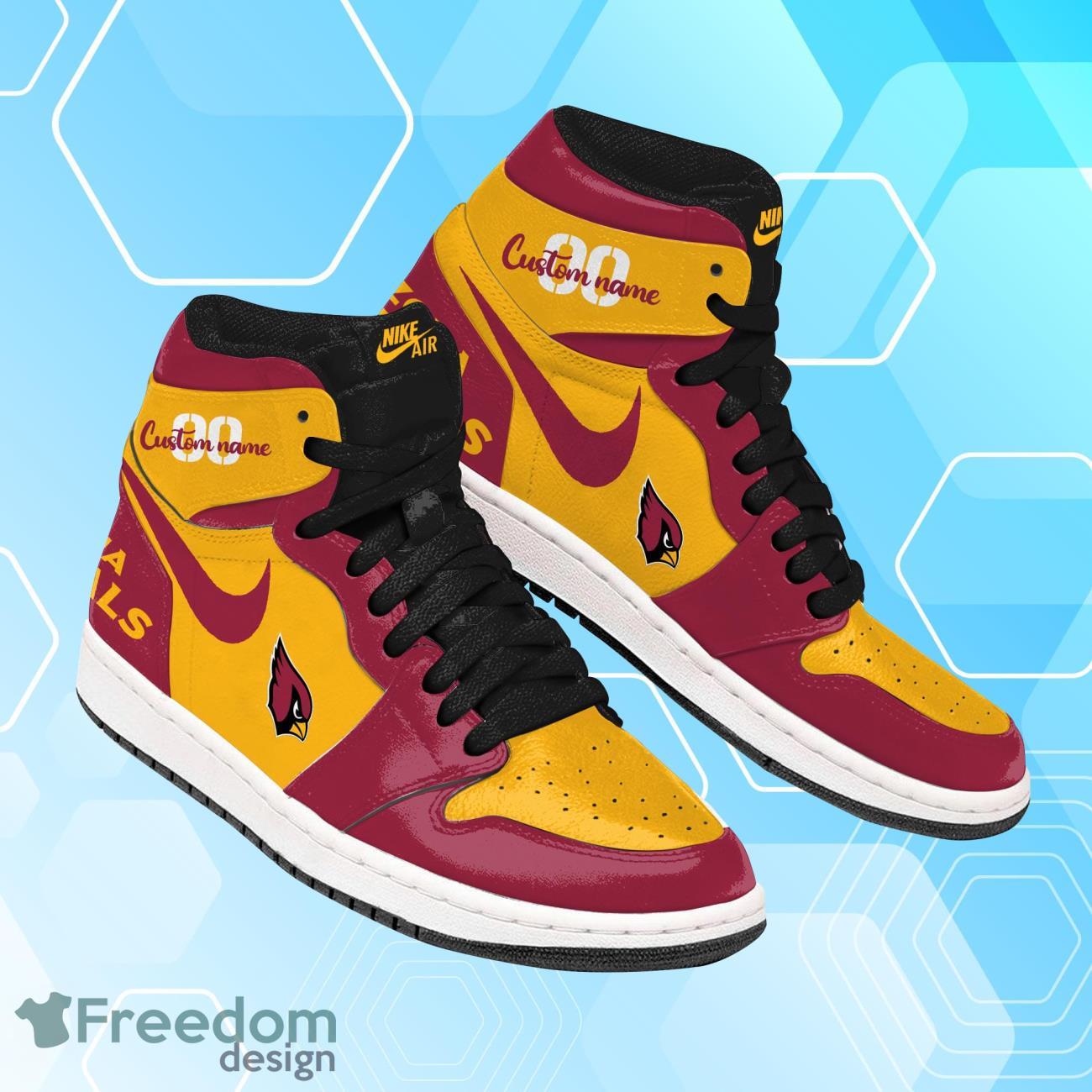 Ideafootwear Arizona Cardinals AJ1 High Sneakers Shoes For Men And Women 2