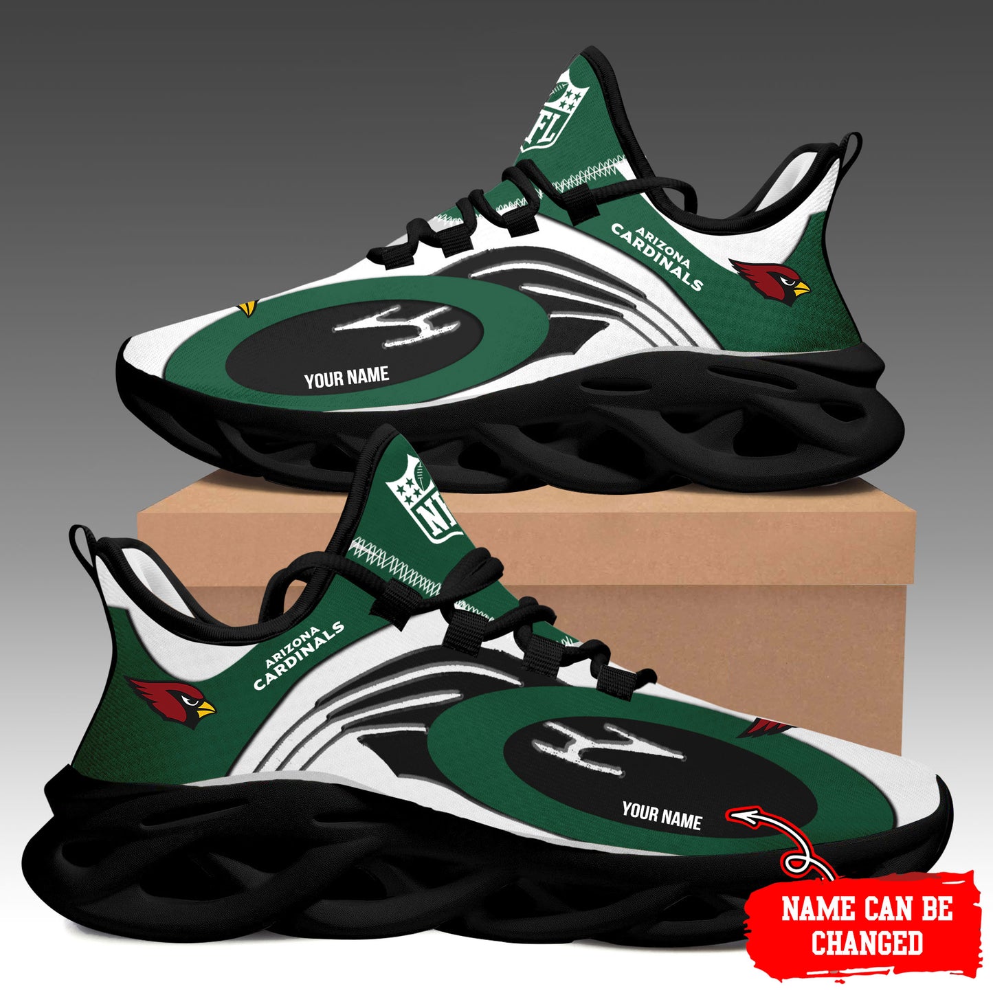Ideafootwear Arizona Cardinals Max Soul Shoes Sneakers For Men And Women 5