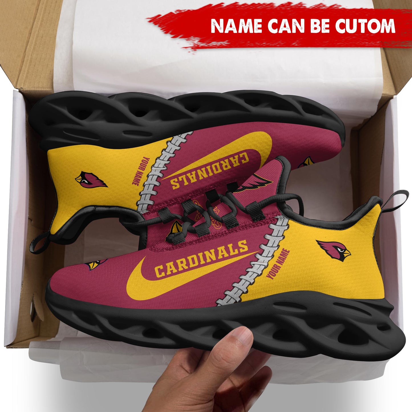 Ideafootwear Arizona Cardinals Max Soul Shoes Sneakers For Men And Women 12