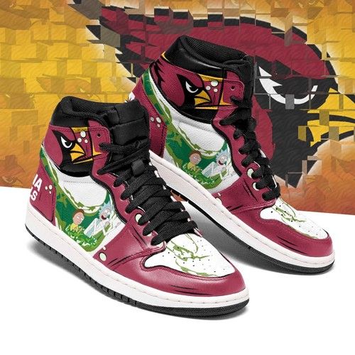 Ideafootwear Arizona Cardinals NFL AJ1 High Sneakers Shoes For Men And Women 7