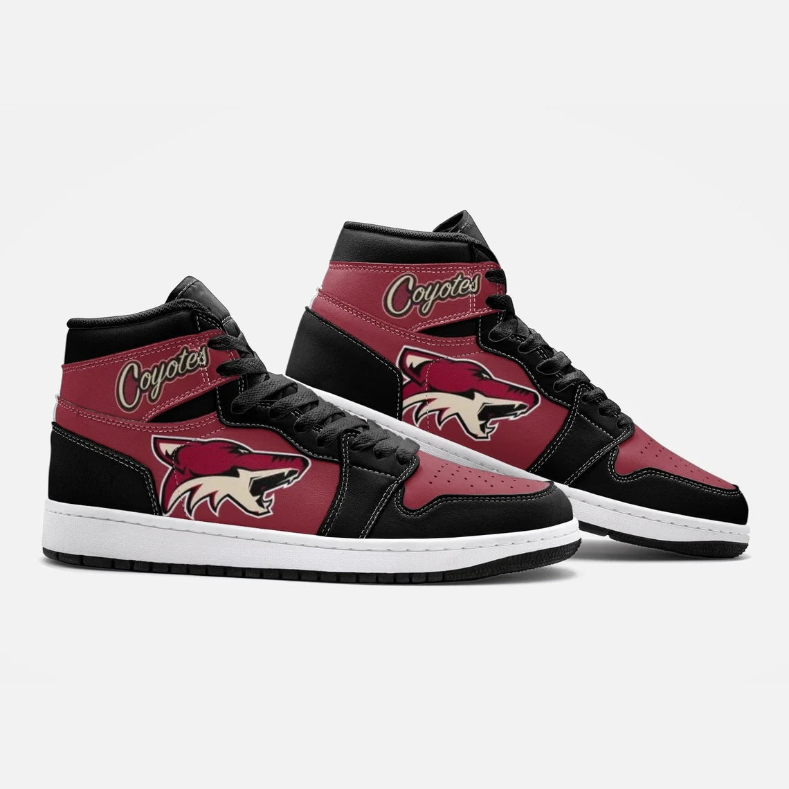 Ideafootwear Arizona Coyotes AJ1 High Sneakers Shoes For Men And Women 5