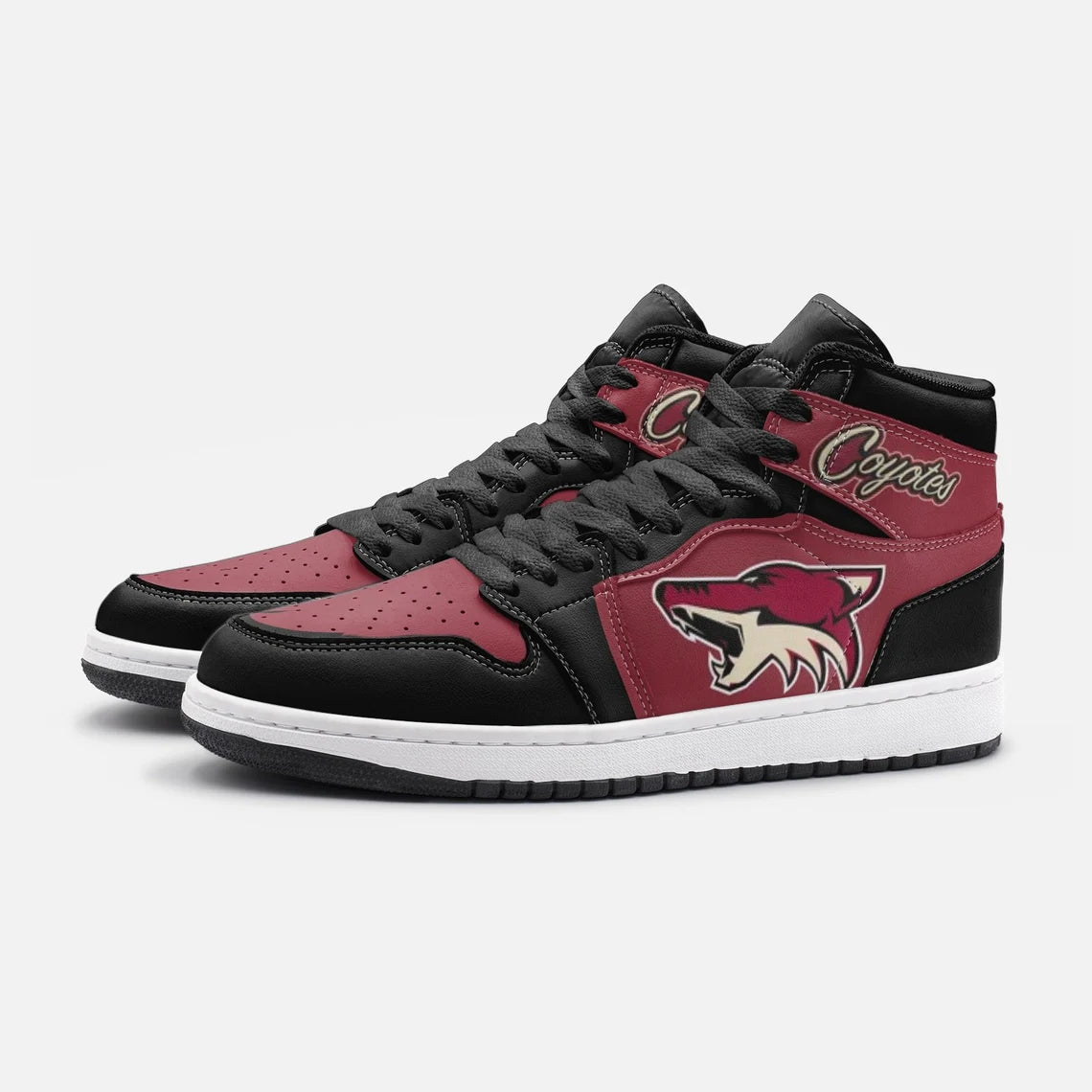 Ideafootwear Arizona Coyotes AJ1 High Sneakers Shoes For Men And Women 5