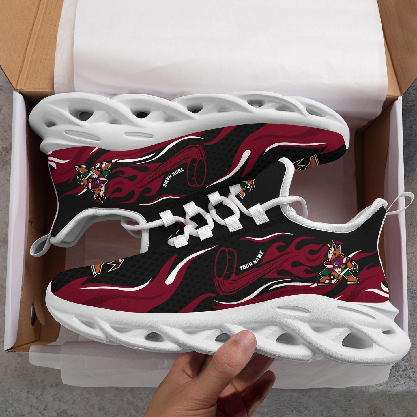 Ideafootwear Arizona Coyotes Max Soul Shoes Sneakers For Men And Women 3