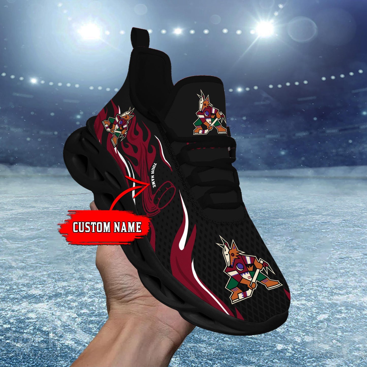 Ideafootwear Arizona Coyotes Max Soul Shoes Sneakers For Men And Women 3
