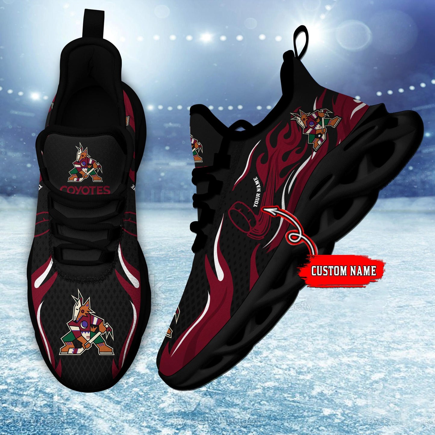 Ideafootwear Arizona Coyotes Max Soul Shoes Sneakers For Men And Women 3