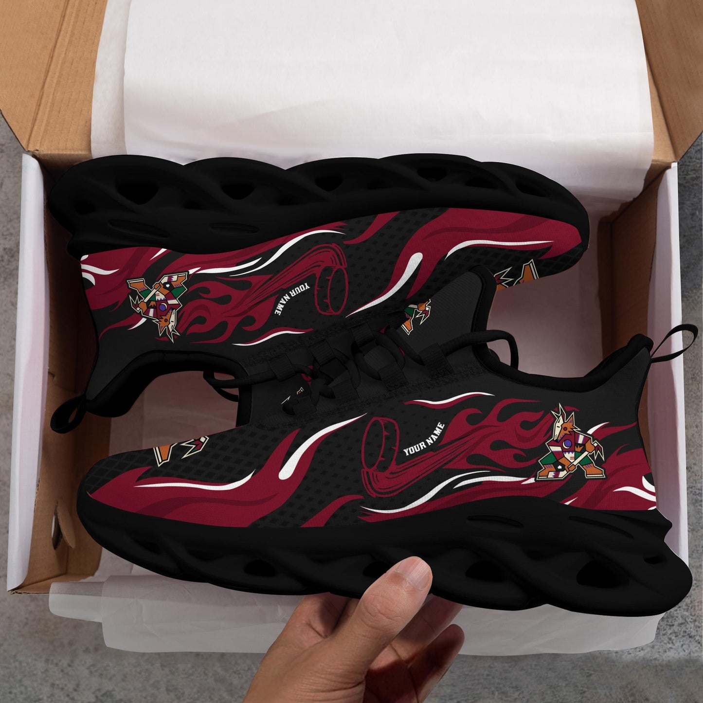 Ideafootwear Arizona Coyotes Max Soul Shoes Sneakers For Men And Women 3
