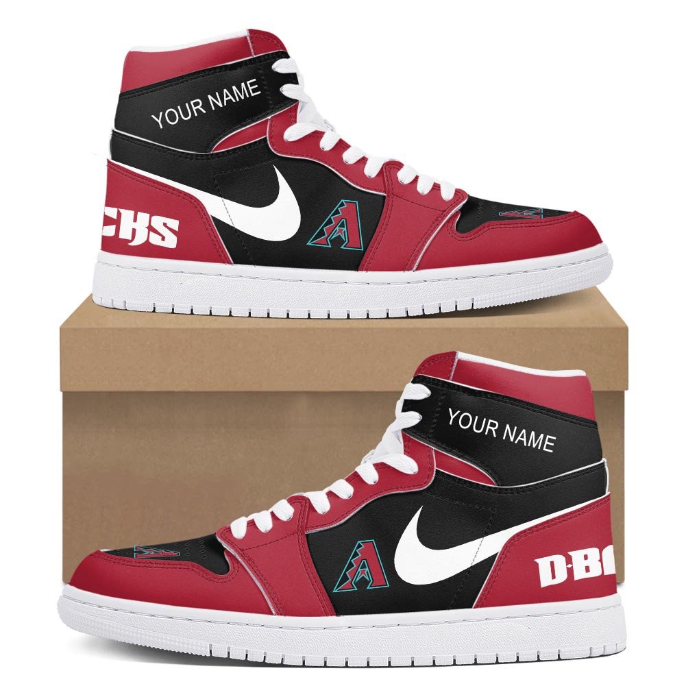 Ideafootwear Arizona Diamondbacks AJ1 High Sneakers Shoes For Men And Women 3