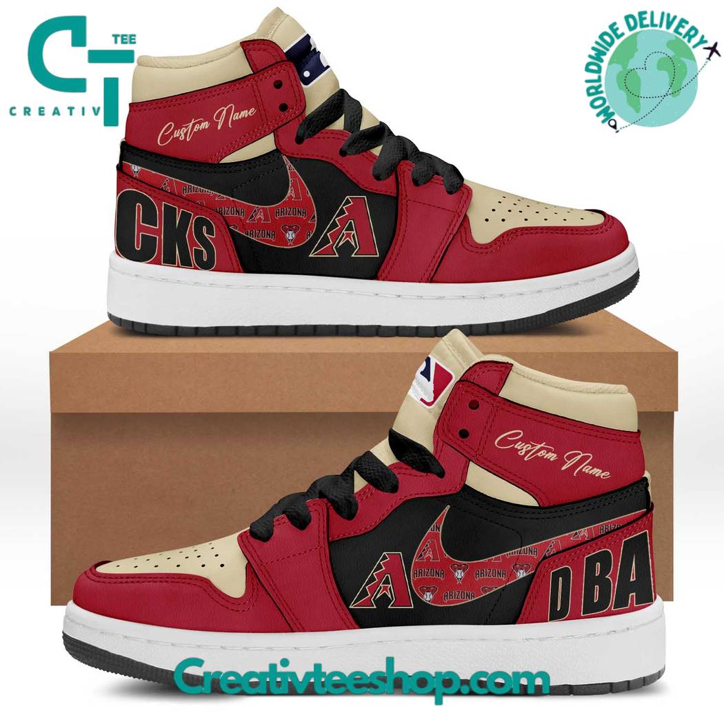 Ideafootwear Arizona Diamondbacks AJ1 High Sneakers Shoes For Men And Women 6