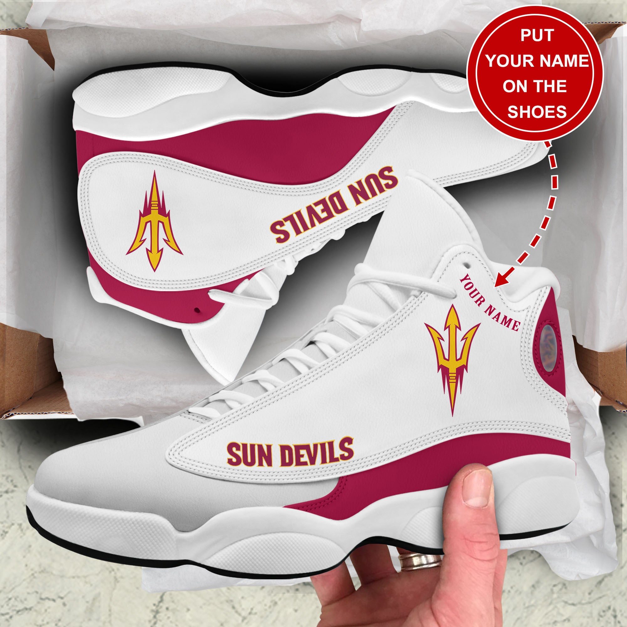 Ideafootwear Arizona State Sun Devils AJ13 Sneakers Shoes For Men And Women 2