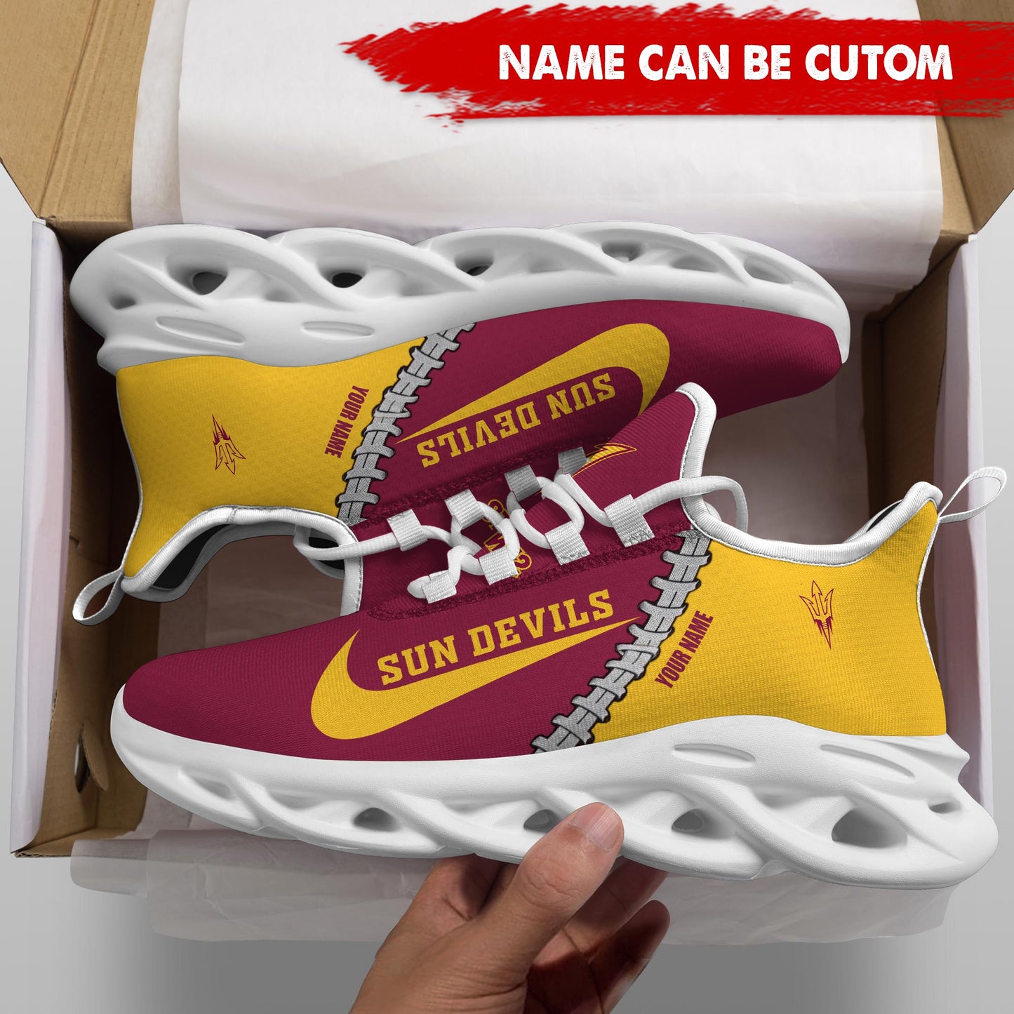 Ideafootwear Arizona State Sun Devils Max Soul Shoes Sneakers For Men And Women 1