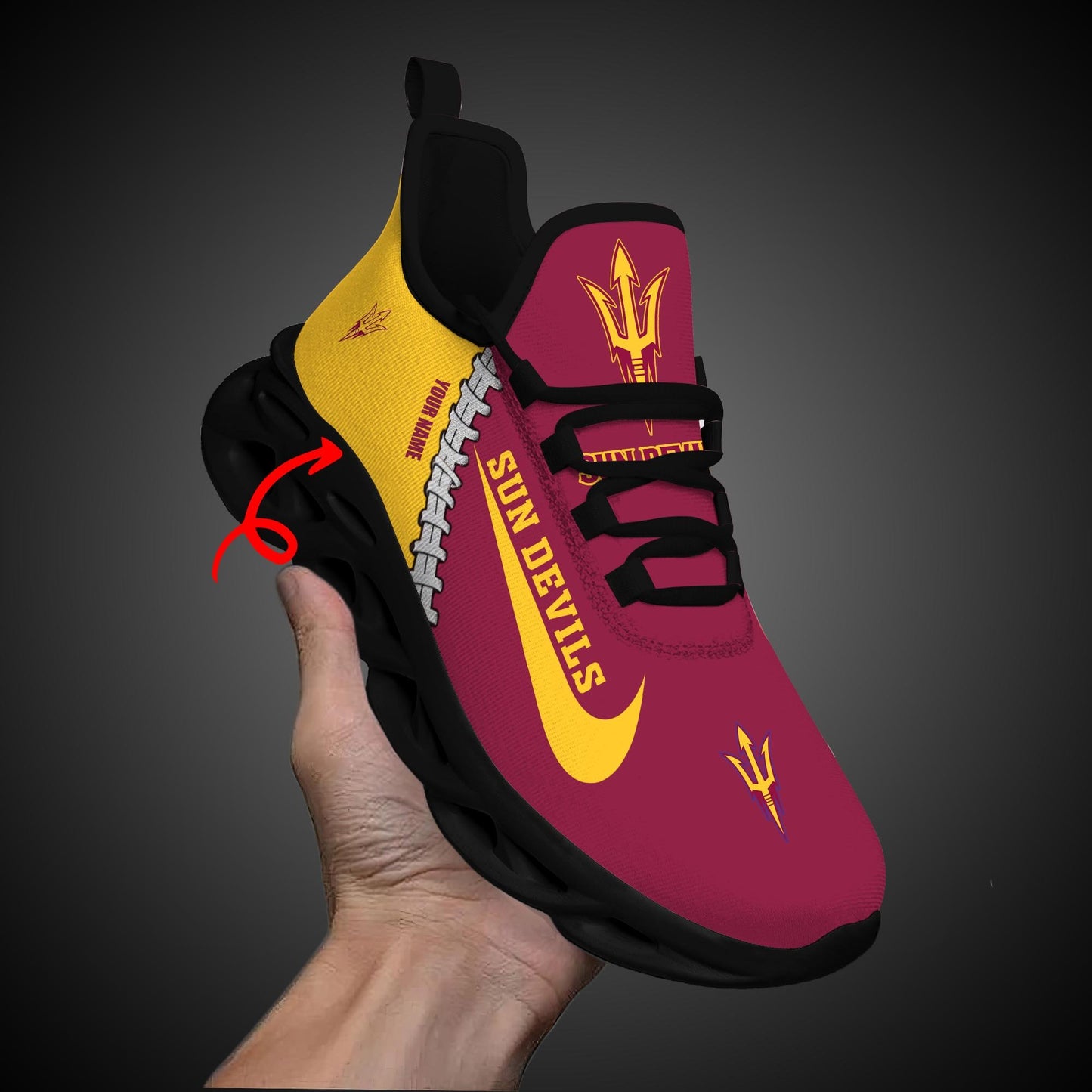 Ideafootwear Arizona State Sun Devils Max Soul Shoes Sneakers For Men And Women 1