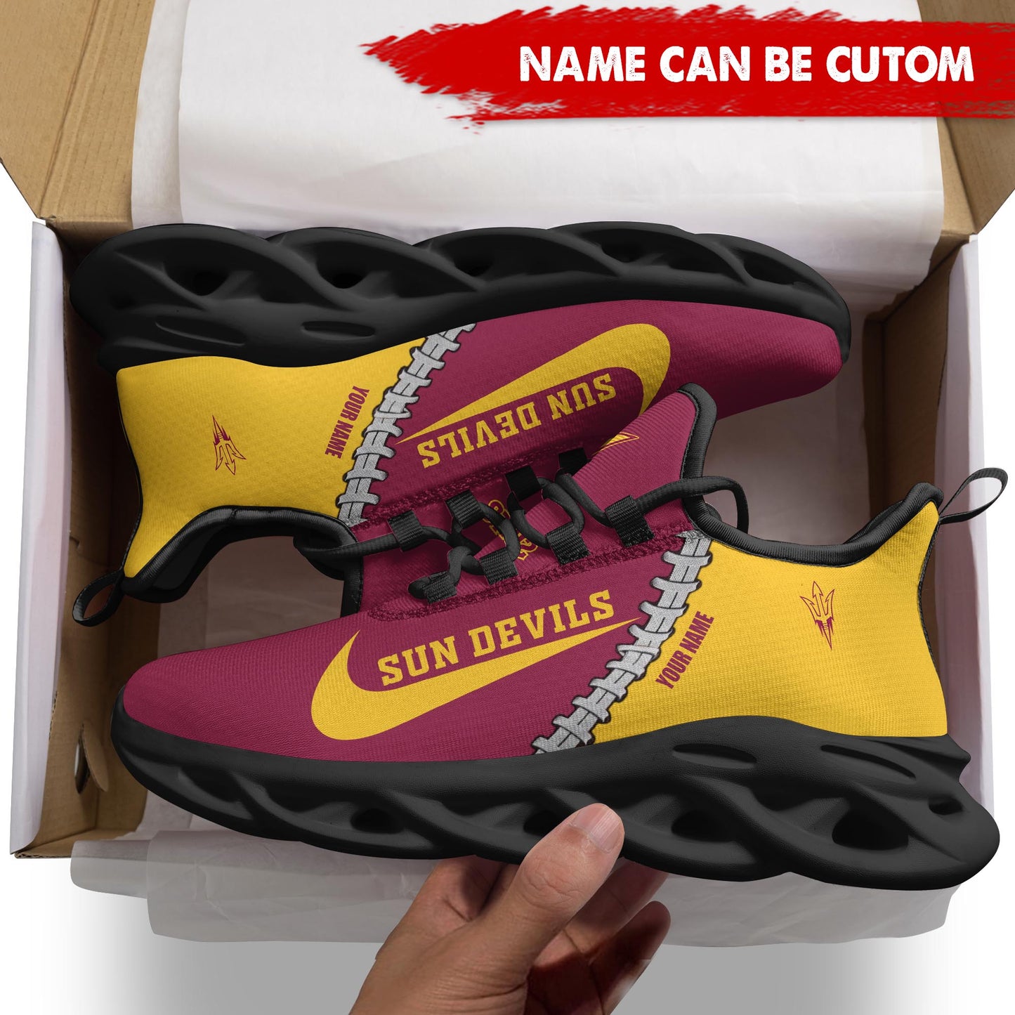 Ideafootwear Arizona State Sun Devils Max Soul Shoes Sneakers For Men And Women 1