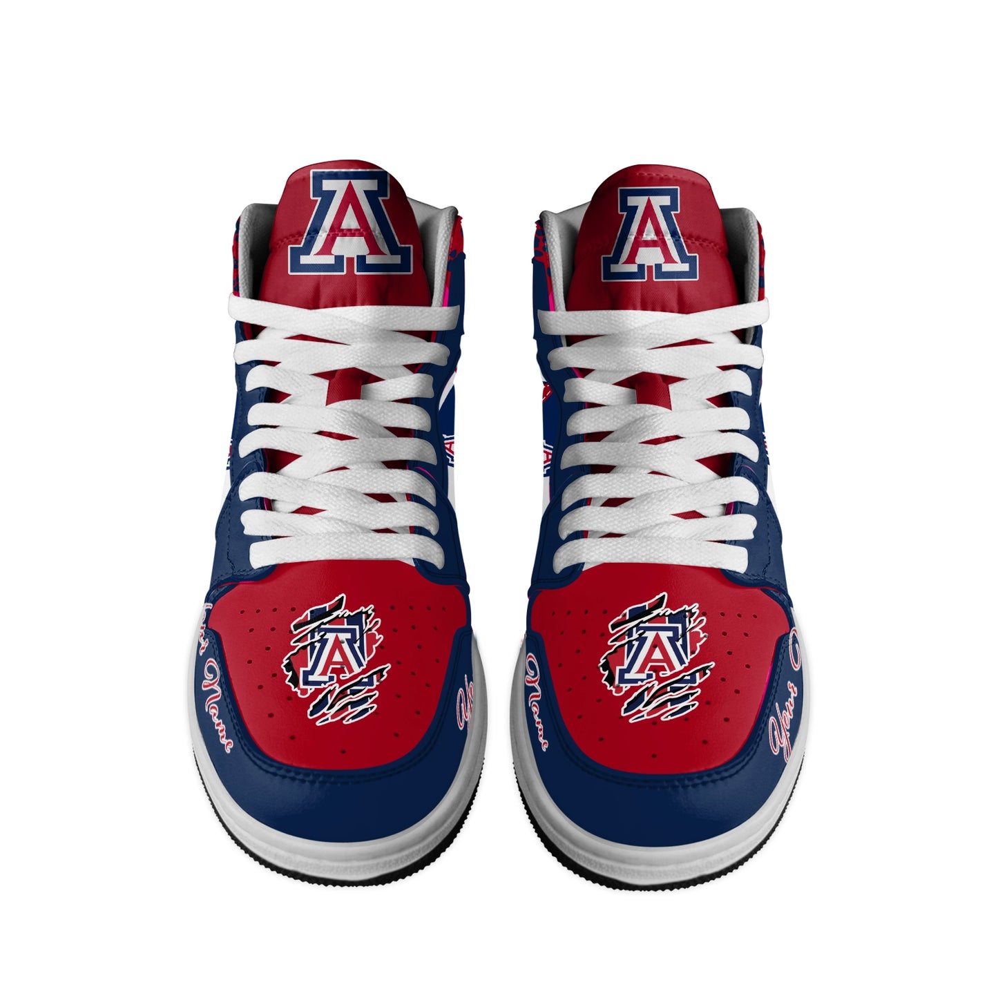 Ideafootwear Arizona Wildcats AJ1 High Sneakers Shoes For Men And Women 2
