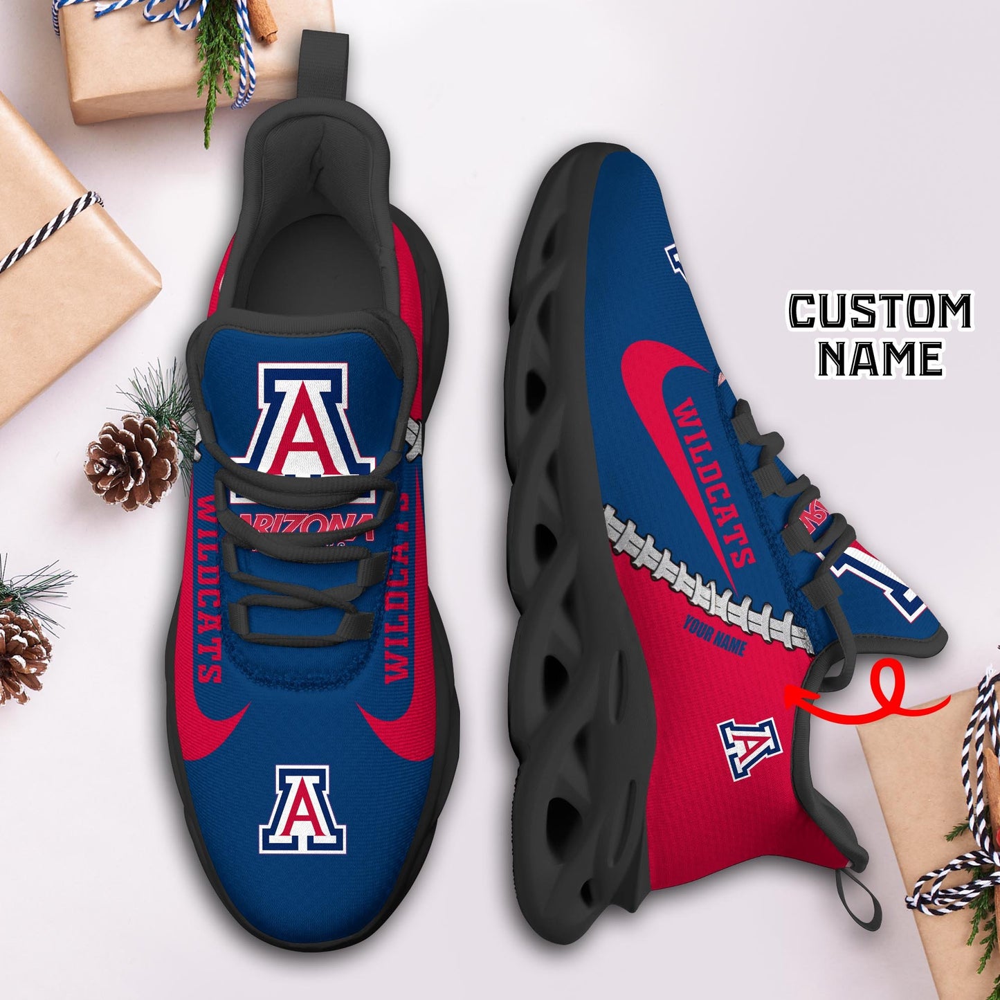 Ideafootwear Arizona Wildcats Max Soul Shoes Sneakers For Men And Women 1