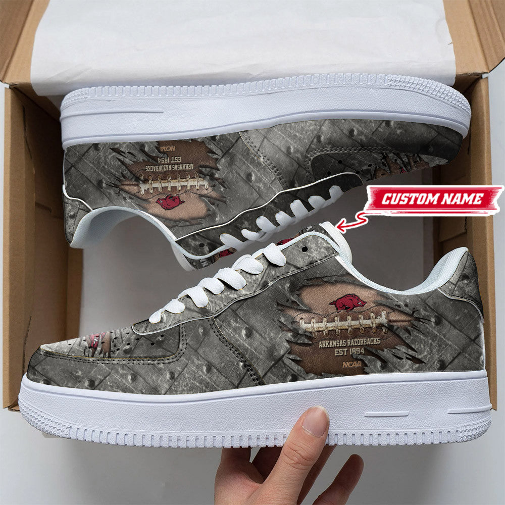 Ideafootwear Arkansas Razorbacks Air Low-Top Sneakers Shoes For Men And Women 2