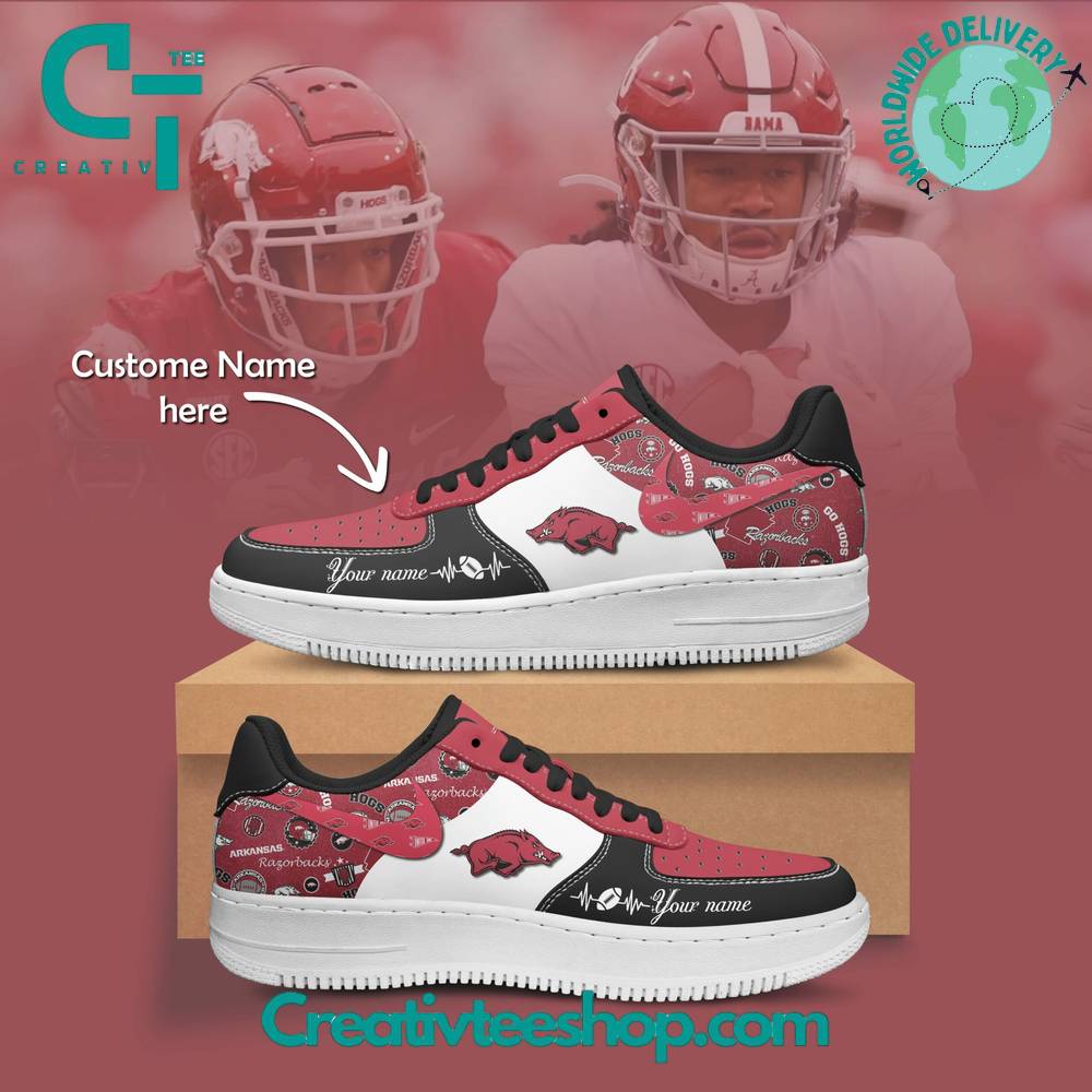 Ideafootwear Arkansas Razorbacks Air Low-Top Sneakers Shoes For Men And Women 4