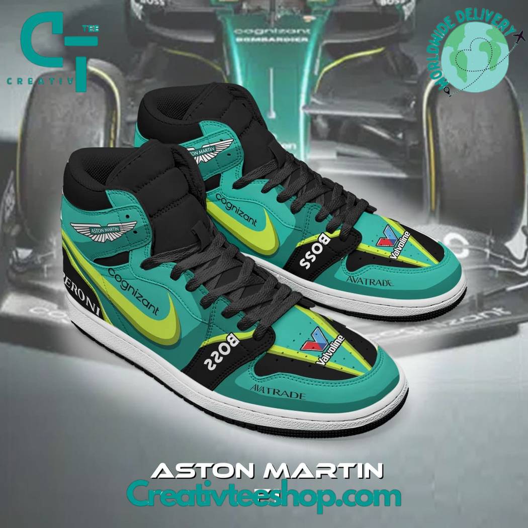 Ideafootwear Aston Martin F1 AJ1 High Sneakers Shoes For Men And Women 1