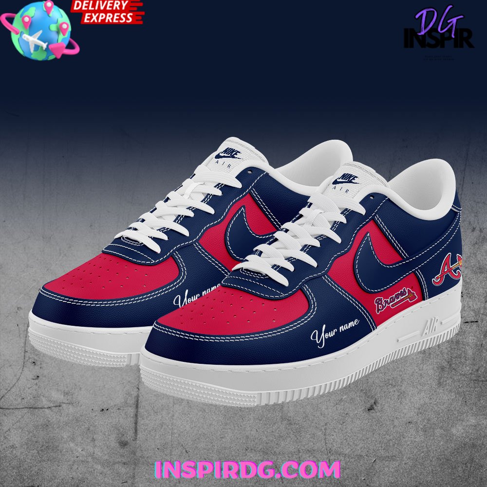Ideafootwear Atlanta Braves Air Low-Top Sneakers Shoes For Men And Women 2