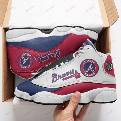 Ideafootwear Atlanta Braves AJ13 Sneakers Shoes For Men And Women 6