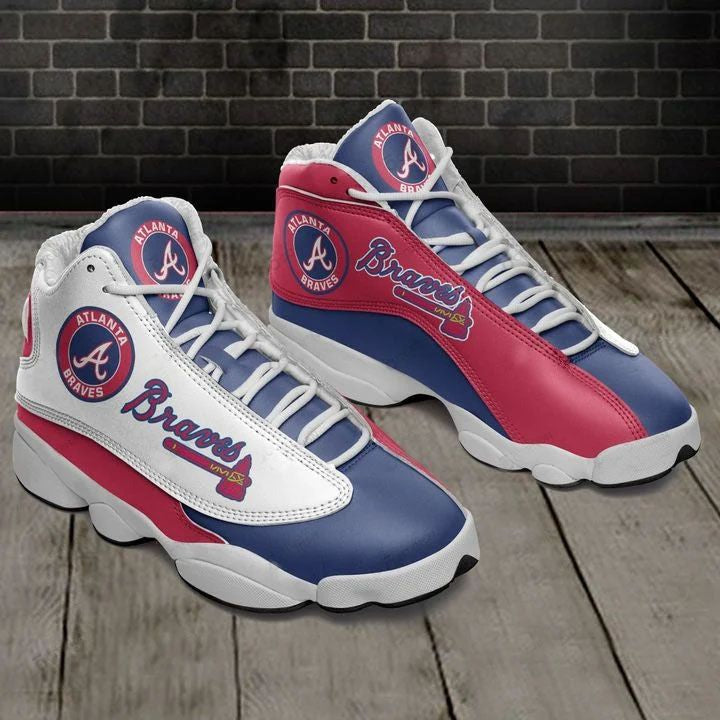 Ideafootwear Atlanta Braves AJ13 Sneakers Shoes For Men And Women 7