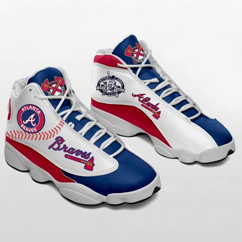 Ideafootwear Atlanta Braves AJ13 Sneakers Shoes For Men And Women 4